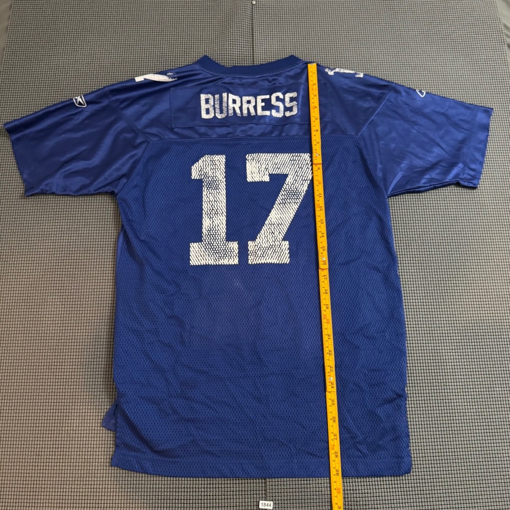 Reebok NFL New York Giants Plaxico Burress 17 Jersey Youth XL Blue Football - Picture 5 of 6